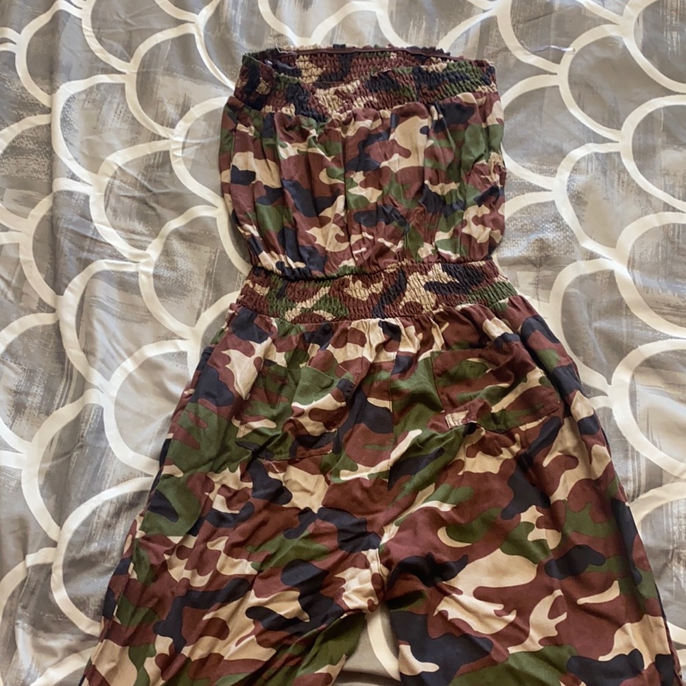 Women’s camo tube jumpsuit. Never worn.